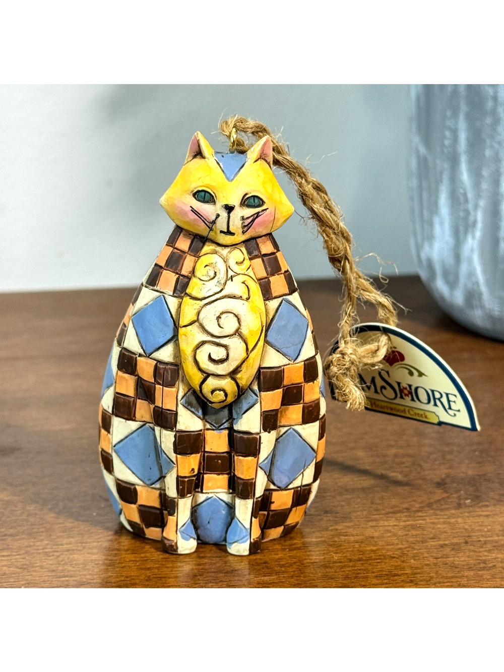 Vintage Jim Shore Cat Abigail 2006 Christmas Holiday Ornament Figurine 3.25"